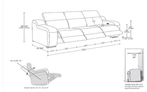 Unveiling the Luxury of the Antonio Italian Leather Power Reclining Sofa with Headrests
